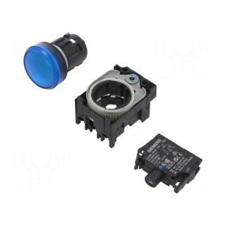 Control lamp | 22mm | -25÷70°C | Illumin: LED | Ø22mm | IP67 | 24VAC | blue