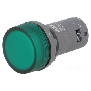 Control lamp | 22mm | CL2 | -25÷70°C | Illumin: LED | Ø22mm | 24VAC | green