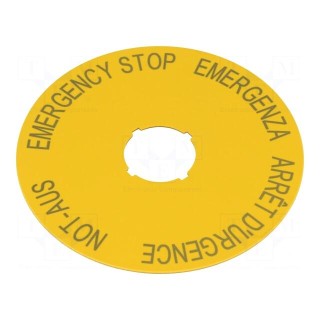 Description label | 90mm | Application: for emergency button