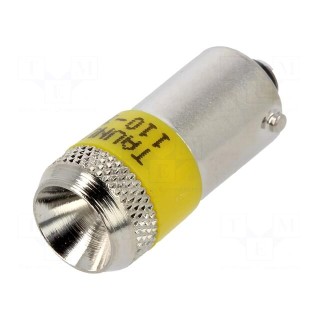 LED lamp | yellow | Cap: BA9S | 110VAC