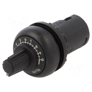 Potentiometer | 22mm | RMQ-Titan | -25÷70°C | Ø22.5mm | IP66 | 470kΩ