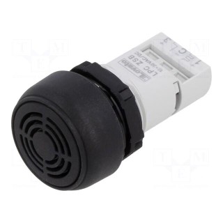 Sound signaller | 22mm | Ø22.5mm | IP40 | 18÷30VAC | 18÷30VDC | black