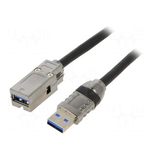 USB 3.0 A/A socket | 22mm | har-port | -25÷70°C | Ø22.3mm | IP20