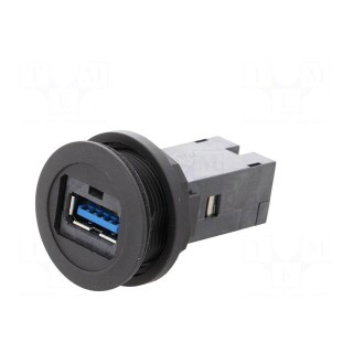 USB socket | 22mm | har-port | -25÷70°C | Ø22.3mm | IP20 | Colour: black