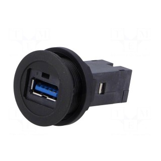 USB socket | 22mm | Harmony XB5 | -40÷70°C | Ø22mm | IP20 | black