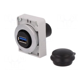 USB socket | 30mm | RMQ-Titan | Ø30.5mm | IP20 | USB 3.0 A/A