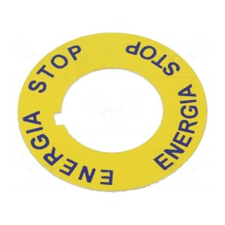 Warning plate | 22mm | ST22