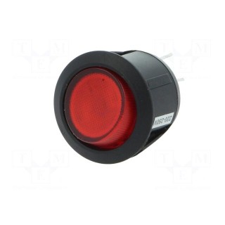ROCKER | DPST | Pos: 2 | OFF-ON | 10A/250VAC | red | neon lamp 230V