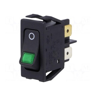 ROCKER | DPST | Pos: 2 | ON-OFF | 16A/250VAC | black | IP40 | filament lamp