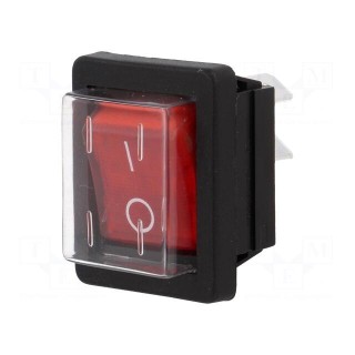 ROCKER | DPST | Pos: 2 | ON-OFF | 16A/250VAC | red | neon lamp | 250V | 1350