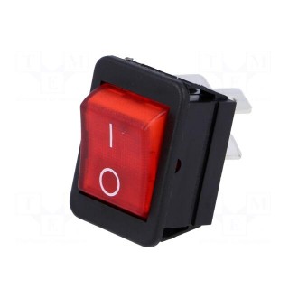 ROCKER | DPST | Pos: 2 | ON-OFF | 16A/250VAC | red | neon lamp | 250V | 1350