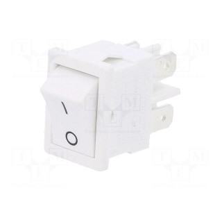 ROCKER | DPST | Pos: 2 | OFF-ON | 6A/250VAC | white | IP40 | none | 100mΩ