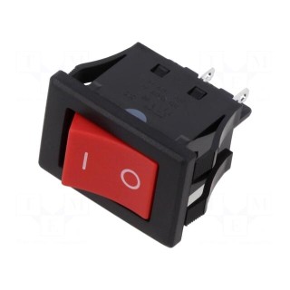 ROCKER | DPST | Pos: 2 | ON-OFF | 10A/250VAC | 10A/30VDC | red | IP67 | none