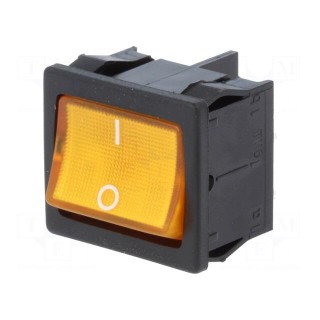 ROCKER | DPST | Pos: 2 | ON-OFF | 10A/250VAC | orange | IP40 | LED | 100mΩ
