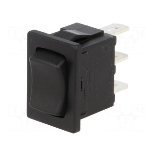 ROCKER | SP3T | Pos: 3 | ON-OFF-ON | 10A/250VAC | 10A/28VDC | black | none