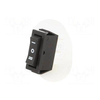ROCKER | SP3T | Pos: 3 | ON-OFF-ON | 15A/250VAC | black | none | 35mΩ