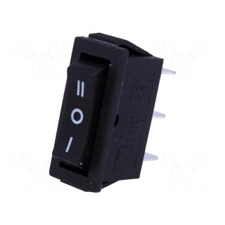 ROCKER | SP3T | Pos: 3 | ON-OFF-ON | 15A/250VAC | black | none | 35mΩ
