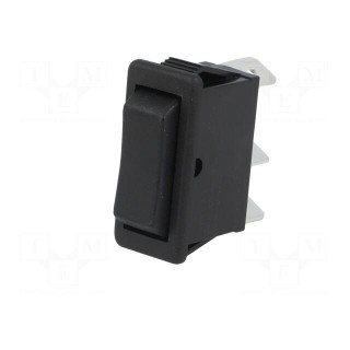 ROCKER | SP3T | Pos: 3 | (ON)-OFF-(ON) | 16A/250VAC | black | none