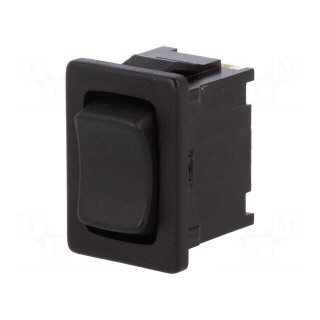 ROCKER | SP3T | Pos: 3 | (ON)-OFF-(ON) | 6A/250VAC | black | IP40 | none