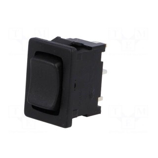 ROCKER | SP3T | Pos: 3 | (ON)-OFF-(ON) | 6A/250VAC | black | IP40 | none