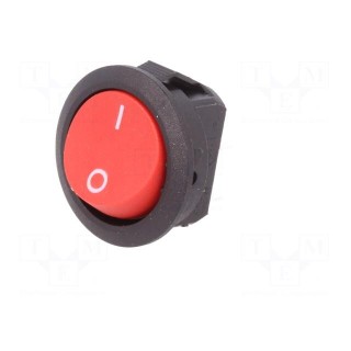 ROCKER | SPST | Pos: 2 | OFF-ON | 12A/250VAC | red | IP40 | none | 100mΩ