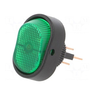 ROCKER | SPST | Pos: 2 | ON-OFF | 30A/12VDC | green | LED | Rcont max: 50mΩ