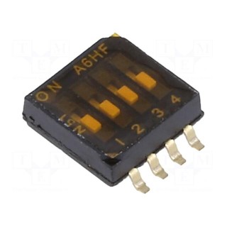 Switch: DIP-SWITCH | OFF-ON | 0.025A/24VDC | Pos: 2 | -30÷85°C | SMD