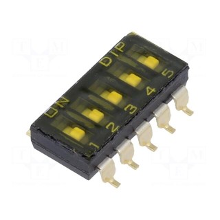 Switch: DIP-SWITCH | OFF-ON | 0.025A/24VDC | Pos: 2 | -40÷85°C | SMD