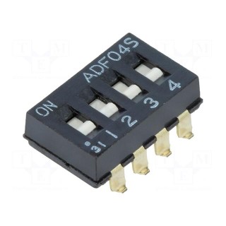Switch: DIP-SWITCH | ON-OFF | 0.1A/24VDC | Pos: 2 | -30÷85°C | 100mΩ