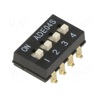 Switch: DIP-SWITCH | ON-OFF | 0.1A/24VDC | Pos: 2 | -30÷85°C | SMT | ADE
