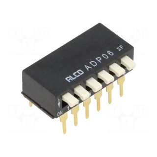 Switch: DIP-SWITCH | ON-OFF | 0.1A/24VDC | Pos: 2 | -30÷85°C | THT | 50mΩ