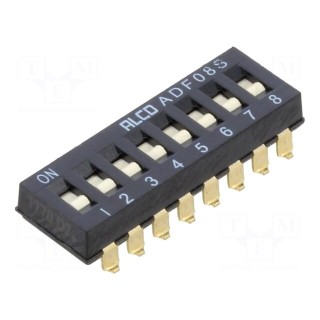 Switch: DIP-SWITCH | ON-OFF | 0.1A/24VDC | Pos: 2 | -35÷85°C | SMT | 50mΩ