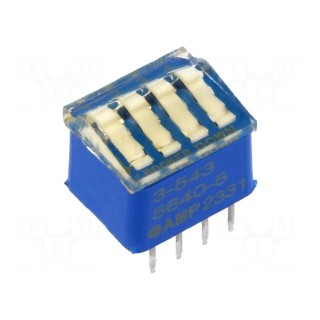 Switch: DIP-SWITCH | ON-OFF | 1A/40VDC | Pos: 2 | THT | DIP | Body: blue