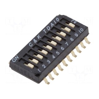 Switch: DIP-SWITCH | Poles number: 10 | OFF-ON | 0.025A/24VDC | Pos: 2