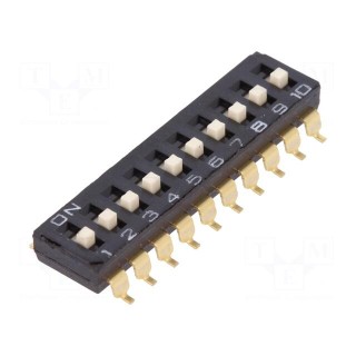 Switch: DIP-SWITCH | Poles number: 10 | ON-OFF | 0.025A/24VDC | Pos: 2