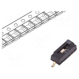 Switch: DIP-SWITCH | Poles number: 1 | OFF-ON | 0.025A/24VDC | Pos: 2