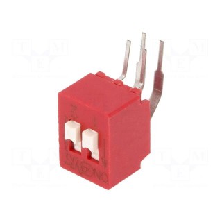 Switch: DIP-SWITCH | Poles number: 2 | OFF-ON | 0.025A/25VDC | Pos: 2