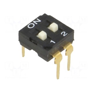 Switch: DIP-SWITCH | Poles number: 2 | ON-OFF | 0.05A/12VDC | Pos: 2