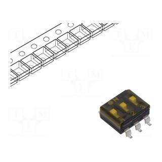Switch: DIP-SWITCH | Poles number: 3 | OFF-ON | 0.025A/24VDC | Pos: 2