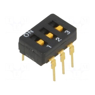 Switch: DIP-SWITCH | Poles number: 3 | ON-OFF | 0.03A/30VDC | Pos: 2
