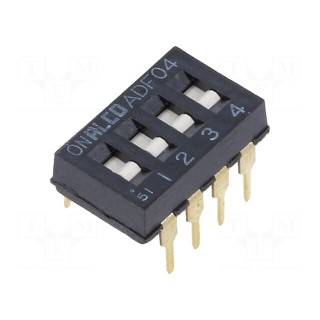Switch: DIP-SWITCH | Poles number: 4 | OFF-ON | -0.025A/24VDC | Pos: 2