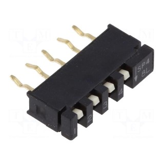 Switch: DIP-SWITCH | Poles number: 4 | OFF-ON | 0.01A/5VDC | Pos: 2