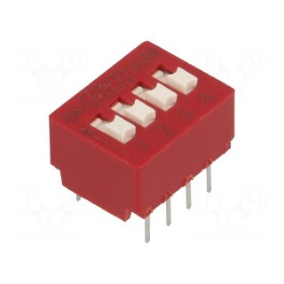 Switch: DIP-SWITCH | Poles number: 4 | OFF-ON | 0.025A/25VDC | Pos: 2
