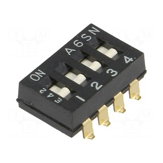 Switch: DIP-SWITCH | Poles number: 4 | ON-OFF | 0.025A/24VDC | Pos: 2