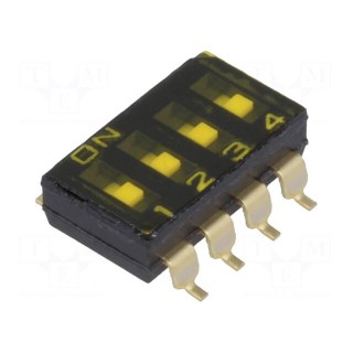 Switch: DIP-SWITCH | Poles number: 4 | ON-OFF | 0.025A/24VDC | Pos: 2