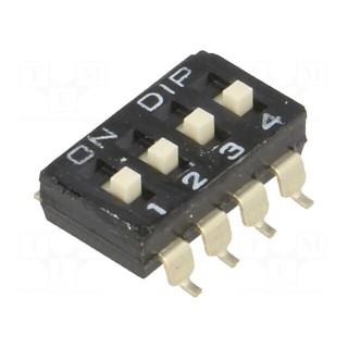 Switch: DIP-SWITCH | Poles number: 4 | ON-OFF | 0.1A/50VDC | Pos: 2