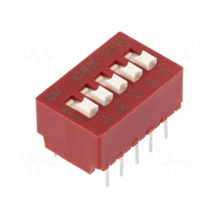 Switch: DIP-SWITCH | Poles number: 5 | 0.1A/50VDC | Pos: 2 | -40÷85°C