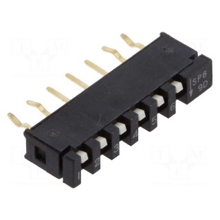 Switch: DIP-SWITCH | Poles number: 6 | OFF-ON | 0.01A/5VDC | Pos: 2