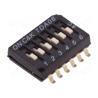 Switch: DIP-SWITCH | Poles number: 6 | OFF-ON | 0.025A/24VDC | Pos: 2