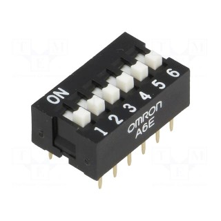 Switch: DIP-SWITCH | Poles number: 6 | ON-OFF | 0.025A/24VDC | Pos: 2